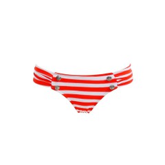 Maillot de Bain Femme Seafolly Culotte Seaview Ruched Side Pant Coral Orange
