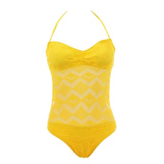 Swimsuit Female Nathalie H. One Piece Yellow Fever