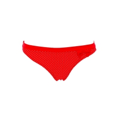 Swimsuit Woman Marie Meili Panties Leilani Dot Panties Low Waist red white polka dots