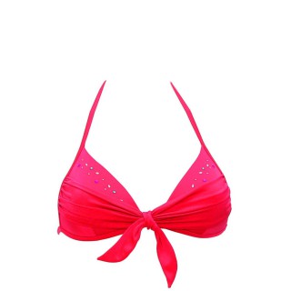 Swimsuit Woman Very Victoria Silvstedt by Marie Meili Fuschia Triangle Top Ibiza