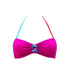 Maillot de Bain Femme Very Victoria Silvstedt by Marie Meili Bandeau Ibiza Violet