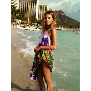 Beachwear Femme Seafolly Robe de Plage Oasis Out Rio Maxi Dress Rose