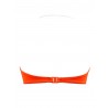 Haut de maillot de bain Seafolly Bandeau Block Party Orange Tangelo