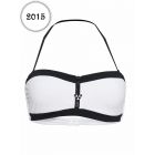 Top Seafolly Bandeau Swimsuit White Block Party