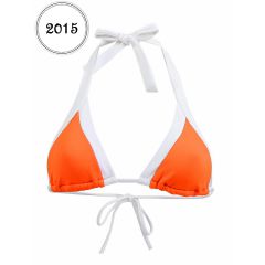 Haut de maillot de bain Seafolly Triangle Block Party Orange Tangelo