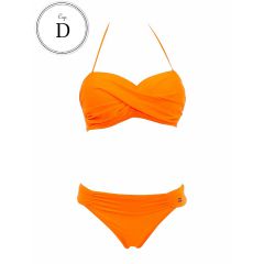 Maillot de Bain Femme Sun Playa 2 Pièces Bandeau Bonnet D Mandarina Orange