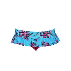Bas de maillot de bain Curvy Kate Culotte à volants Beach Bloom Bleu Turquoise